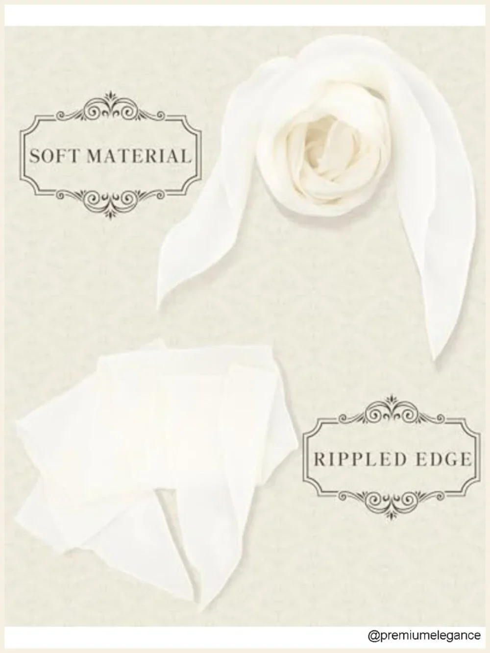 Chiffon Scarf for Women with Removable Flower Headband Scarf Wrap